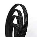 30ft PET Expandable Sleeving Wire Cable Sleeve (1/4", Black)