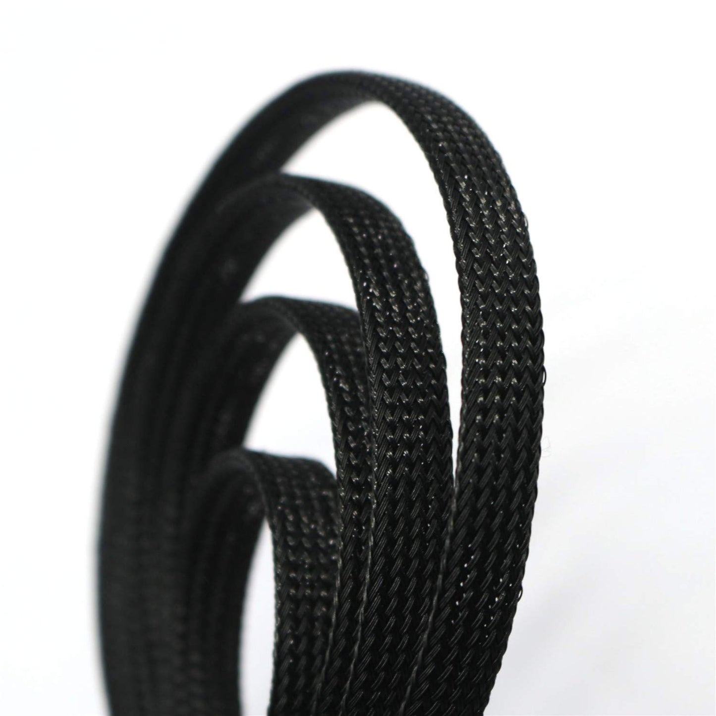 30ft PET Expandable Sleeving Wire Cable Sleeve (1/4", Black)