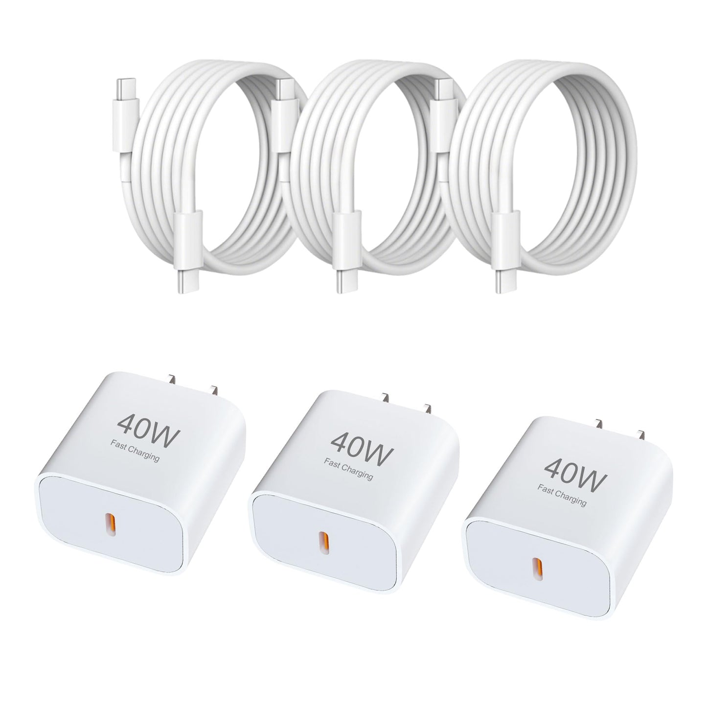 i Phone 17 16 Fast Charger, USB Charging Block, Type C Power Adapter with C to c Cable, Suitable for iPhone iPhone 17/17 Air/17 Pro Max/16/15 ?3 Pack?