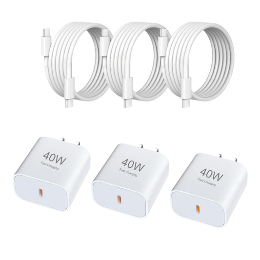 i Phone 17 16 Fast Charger, USB Charging Block, Type C Power Adapter with C to c Cable, Suitable for iPhone iPhone 17/17 Air/17 Pro Max/16/15 ?3 Pack?