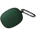 Geiomoo Soft Silicone Cover for SHOKZ OpenDots ONE Case, Scratch Resistant Flexible Protective with Carabiner (Emerald Green)