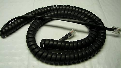 DIY-BizPhones 10-Pack Flat Black 12 Ft Handset Cords Compatible with Yealink SIP T4 T4S T5 T5S Series T40P T41P T41S T42P T42S T46G T48G T48S T49G