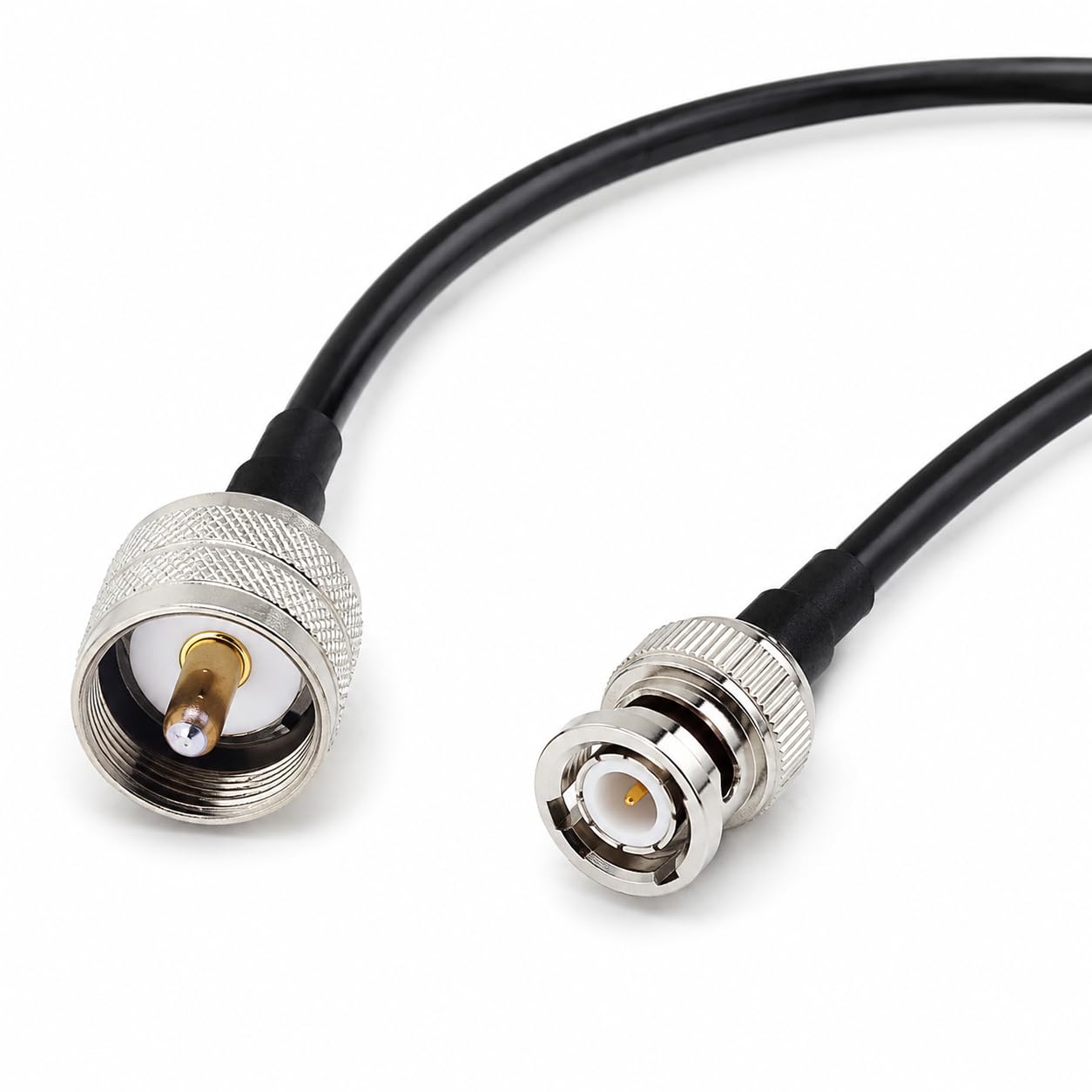RedYutou Radio cb Antenna Cable UHF pl259 Male Plug to BNC Male RG58/50cm Cable