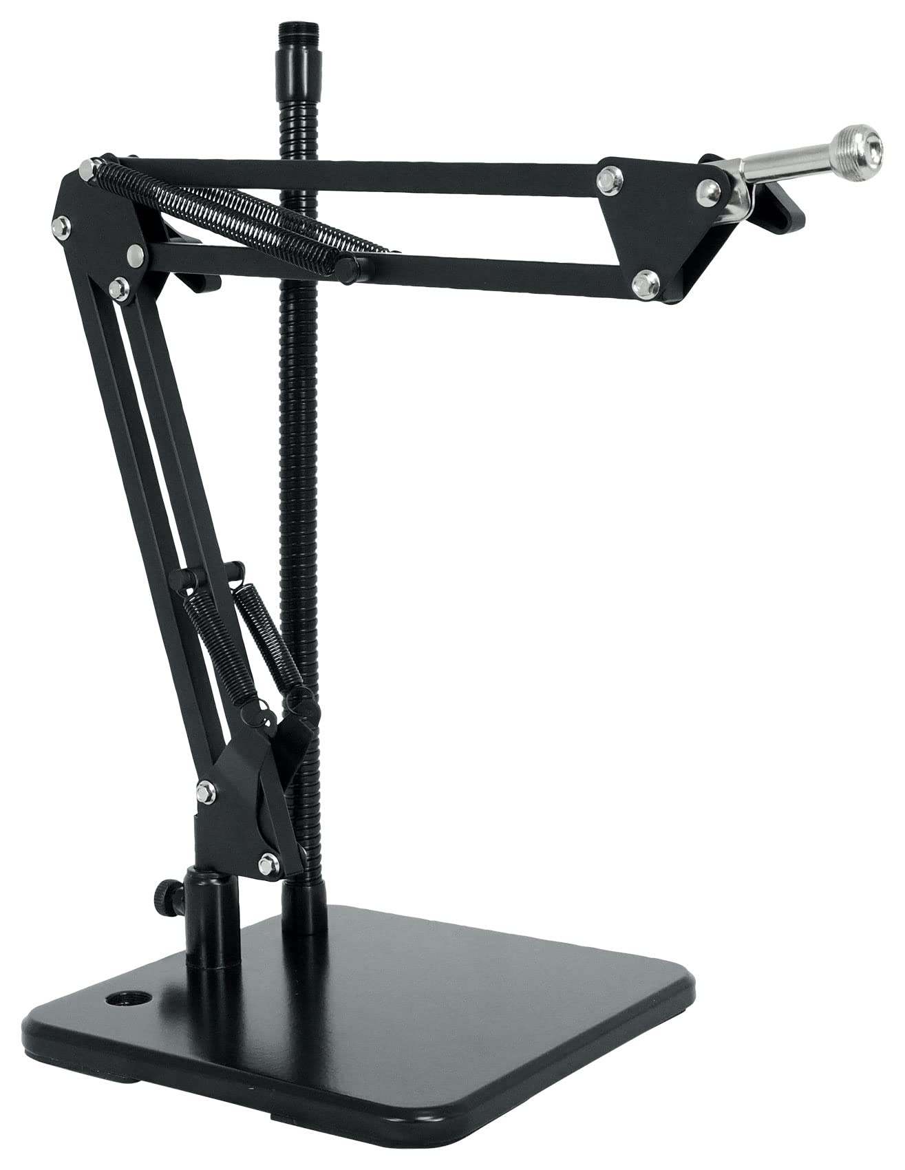 Rockville iSTAND 85 Dual Desktop Boom Arm & Gooseneck Stand, Weighted Base, Adjustable Mic Clip, Phone/Tablet Holder, Perfect for Studio, Podcasting