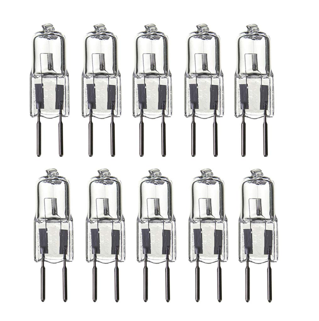 GY6.35 Halogen Bulbs 20W G6.35 20 Watt 12V Halogen Lamps 12 Volt JC Type Halogen Light Bulb,G6.35 GY6.35 Bi-Pin Base,Clear Glass Lens,Warm White
