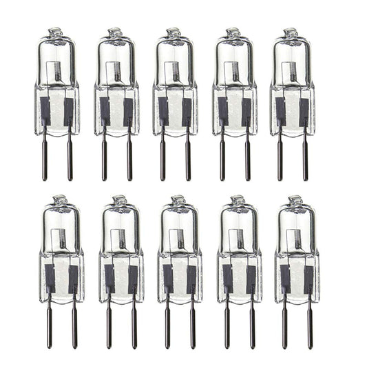 GY6.35 Halogen Bulbs 20W G6.35 20 Watt 12V Halogen Lamps 12 Volt JC Type Halogen Light Bulb,G6.35 GY6.35 Bi-Pin Base,Clear Glass Lens,Warm White