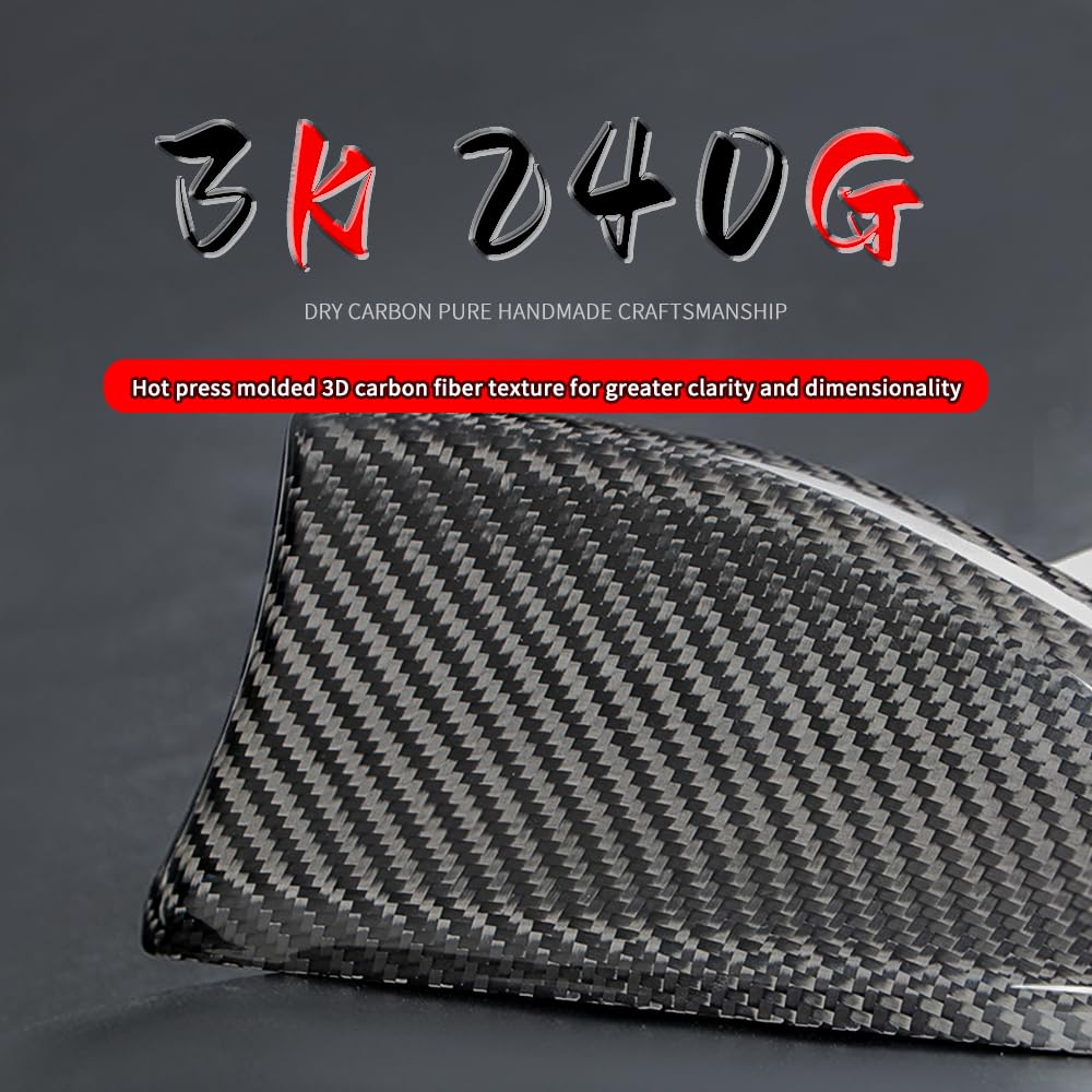 JSWAN Carbon Fiber Car Roof Shark Fin Antenna Base Cover Trim for 11th Gen Civic Hatchback Type r FL5 Typer Roof Aerial Radio Signal Base Exterior