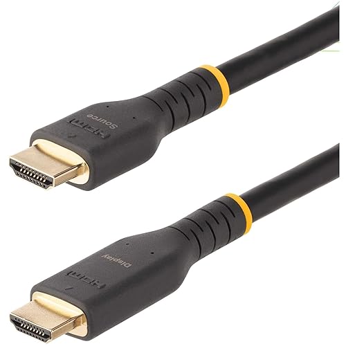 StarTech.com 30ft Active HDMI Cable w/Ethernet - HDMI 2.0 4K 60Hz UHD - Rugged HDMI Cord w/Aramid Fiber - Durable High Speed HDMI Cable - Heavy-Duty