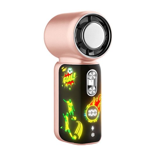 Pawvita Soccer Handheld Fan with LED Soccer Animation, Ice Cooling 16°C