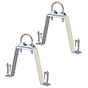 MOOKEERF 2 PCS Antenna Wall Mount with U-Bolts for 1"-2" OD Poles, Stainless Steel Double Antenna Mast Clamp Heavy Duty Mounting Kit for Antenna