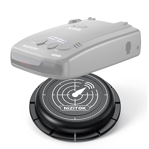 Magnetic Radar Detector Mount with N52 Strong Magnets, Adhesive Dashboard Holder for Escort, Uniden, and Other Radar Detectors, Stable Anti-Vibration