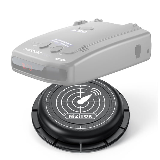 Magnetic Radar Detector Mount with N52 Strong Magnets, Adhesive Dashboard Holder for Escort, Uniden, and Other Radar Detectors, Stable Anti-Vibration