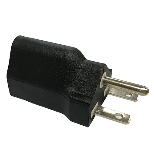 BloomGrow US Plug Adapter 120V to 240V Black Plug Converter Electrical Converter 6-15P to 5-15R Power Plug Adapter 3 Prong Electrical Converter (1 PC)