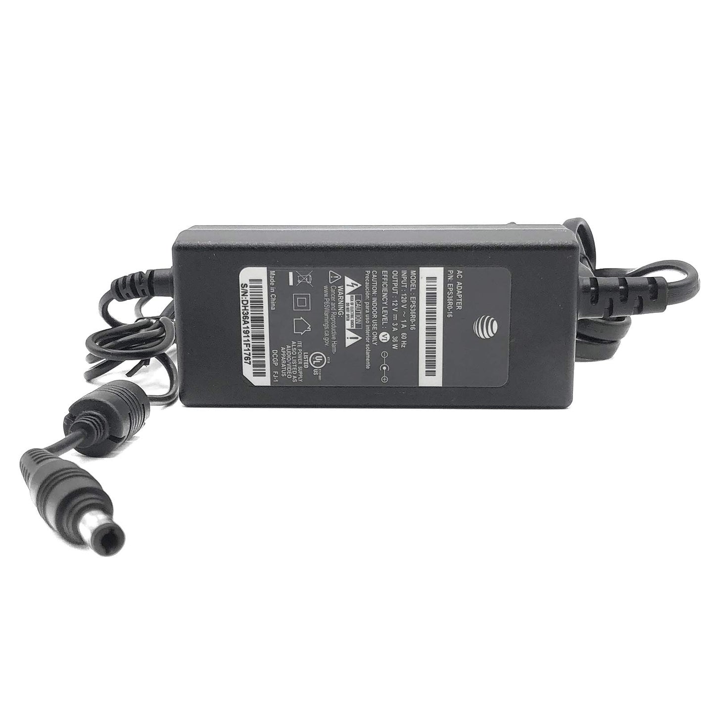 AC/DC Adapter Power Supply Charger AT&T EPS36R0-16 12V 3A 36W w/PC