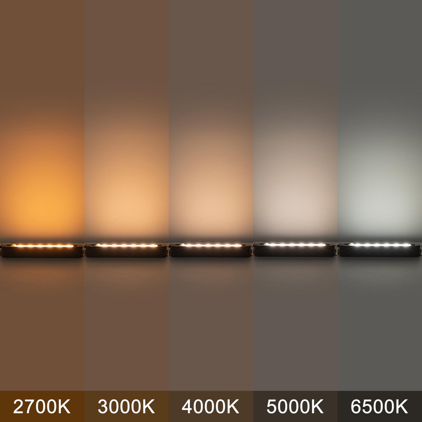 Laplusbelle Low Voltage LED Step Lights 4 Pack, 7 Inch Landscape Lighting for Deck, Stairs & Pathway, 5CCT Adjustable 2700K-6500K, Waterproof Outdoor