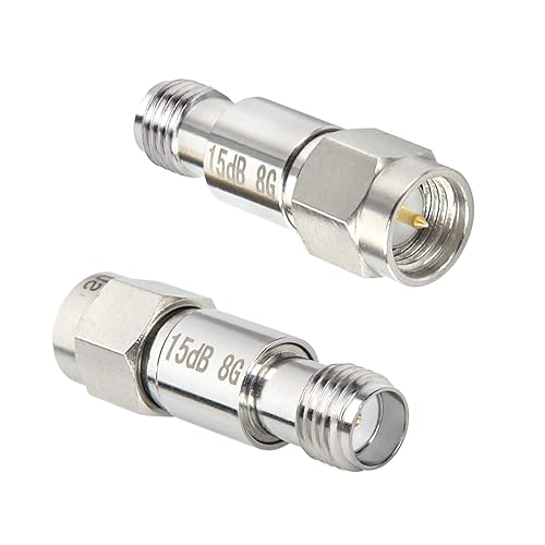 XRDS -RF SMA Male to SMA Female Coaxial RF Attenuator, DC to 8 GHz, 50Ohm, 2W, 15dB Constant Attenuator?2PCS?