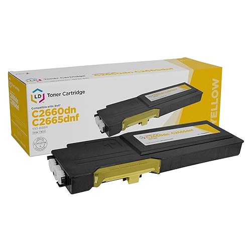 LD Products Remanufactured Replacements for Dell C2660dn Toner 593-BBBR YR3W3 2K1VC to Use with Color Laser C2660 C2665dnf C2665d (Yellow, 1-Pack)