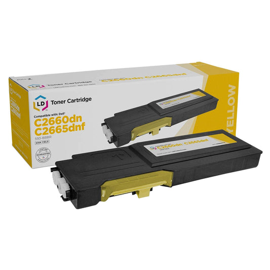LD Products Remanufactured Replacements for Dell C2660dn Toner 593-BBBR YR3W3 2K1VC to Use with Color Laser C2660 C2665dnf C2665d (Yellow, 1-Pack)
