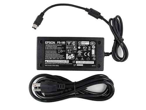 24V AC Adapter Replacement Fit for Epson PS-180 PS-170 PS-150 PSA242 C32C825343 M159A M159B M235A M129C TM-T88II TM Series T88III POS Printer DC…