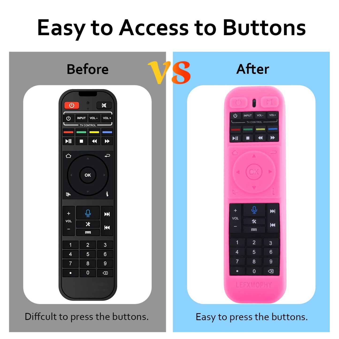 LEFXMOPHY Remote Cover for Super Box S5 PRO, S4 PRO, S5 S 5 S6 MAX 2024 2025, S 6-Ultra, S 6-MAX TV Voice Remote Case Pink Sleeve Glow in Dark