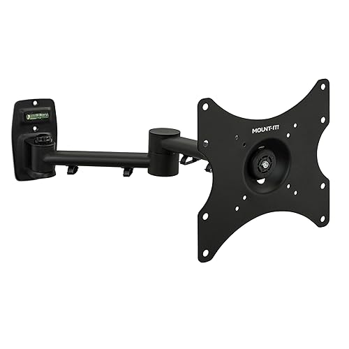 Mount-It! Full Motion TV Wall Mount Bracket for 13-42” Screens - 18" Articulating Arm, Quick Release Plate, Tilt Swivel Rotate, Anti-Theft Lock