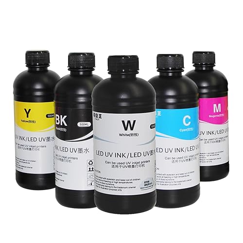Ovsuqu UV Ink UV Printer LED Ink LED UV Ink for DX4 DX5 DX6 DX7 DX10 TX800 XP600 Printhead for Ep 1390 L800 L1800 L805 R1800 R1900 UV Modified Printer