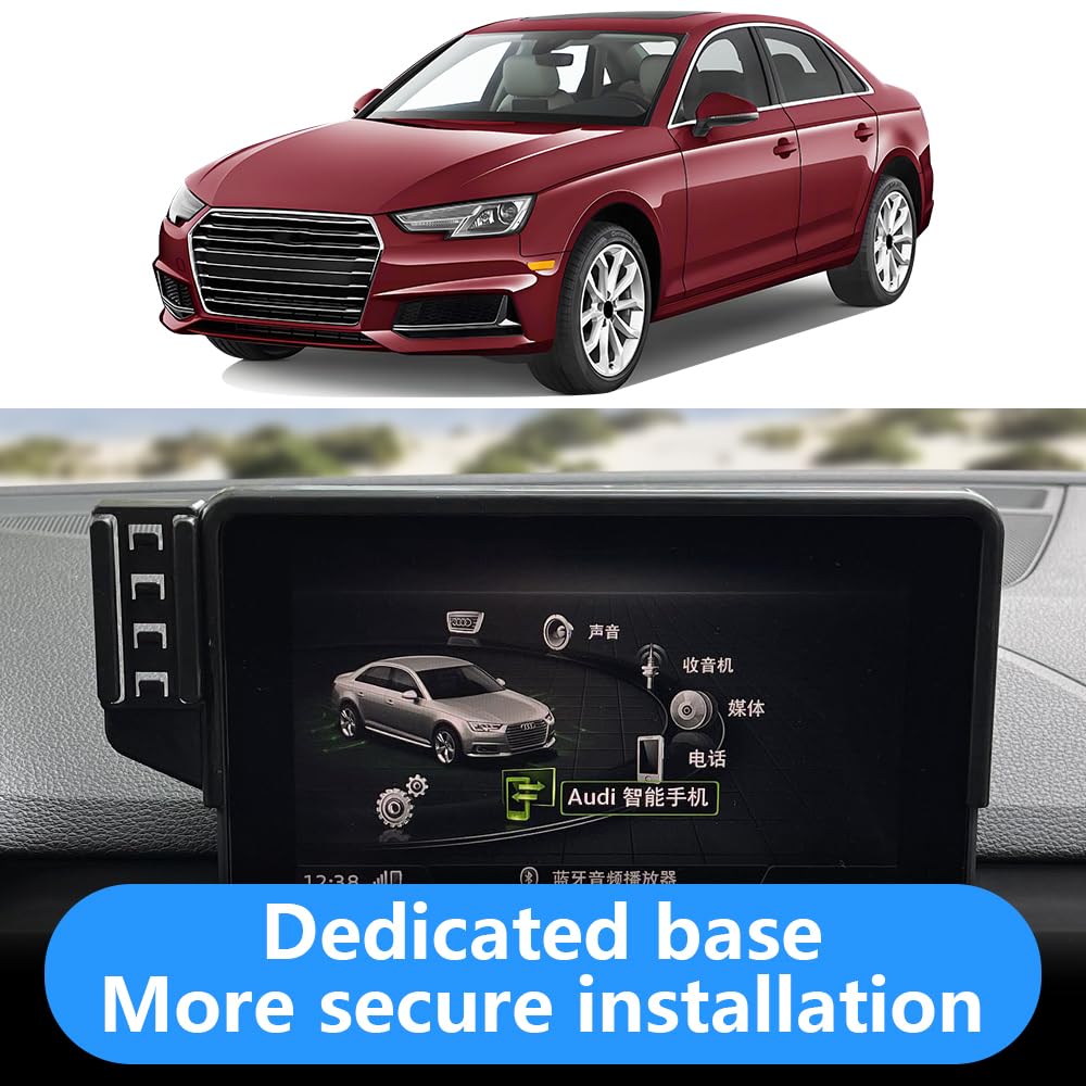 LUNQIN Car Phone Holder for 2017 2018 2019 Audi A4 Premium and 2018-2019 Audi A5 & 2018-2020 Q5 Premium[ 7 inch Screen ] Auto Interior Accessories