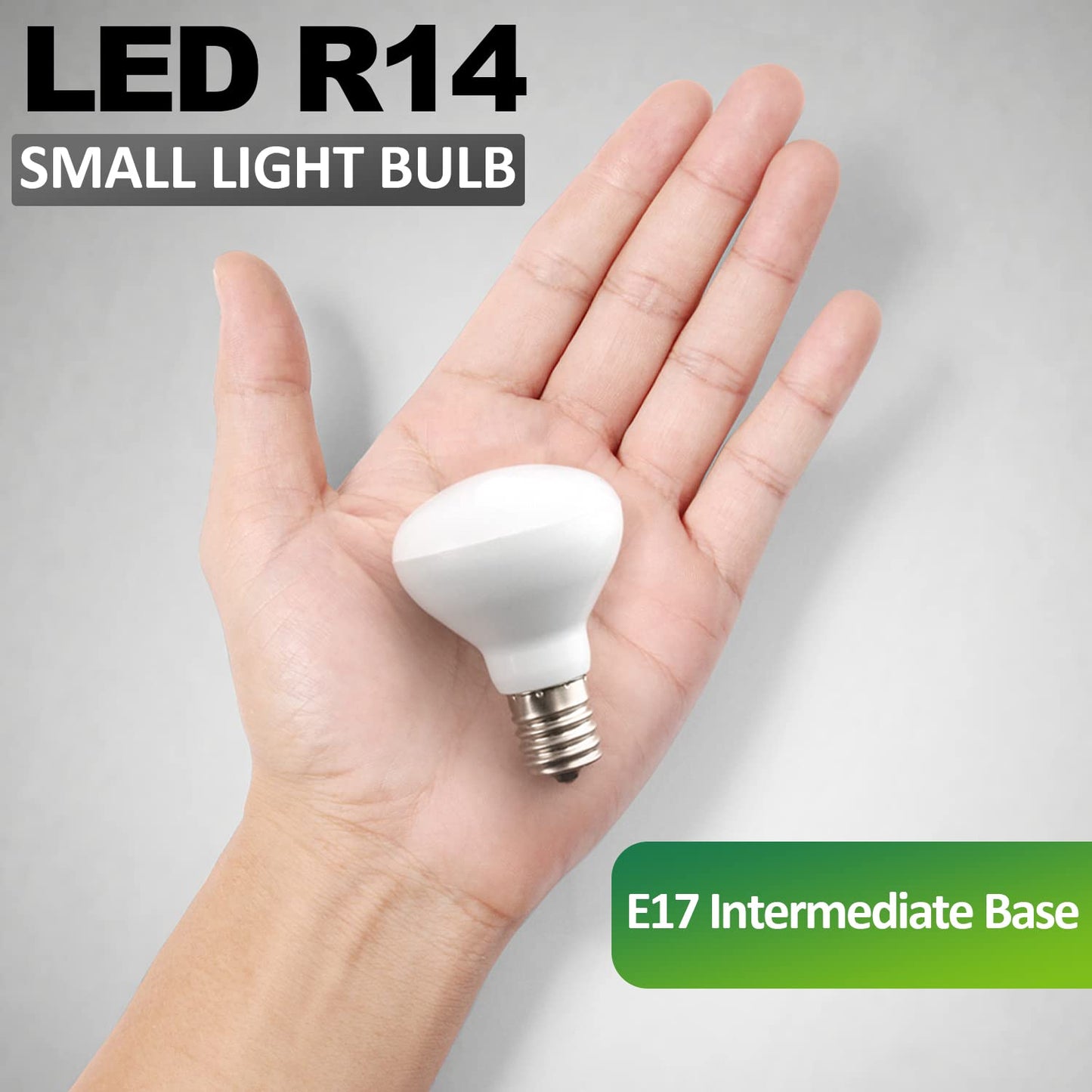 Maelsrlg E17 R14 LED Bulb, 4W (40W Equivalent) Mini Reflector Floodlight Light Bulb, E17 Intermediate Base, Soft White 2700K, 400 Lumens, Dimmable
