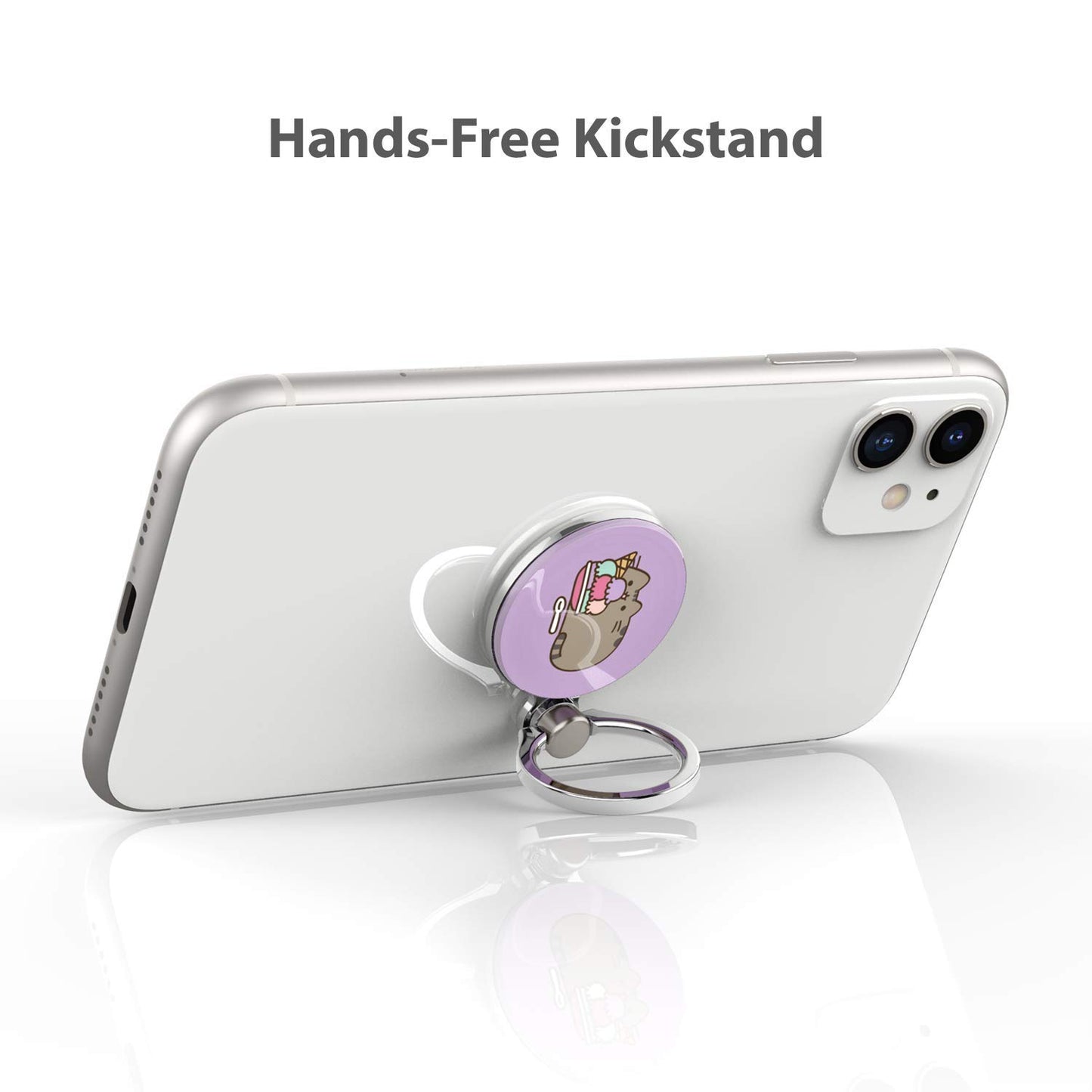 iFace x Pusheen Licensed Series Universal Smartphone Ring Holder Accessory for Girls/Women - Cute Stick-On Phone Attachment for iPhone, Samsung
