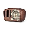 Retro FM Radio, Portable with Bluetooth, Best Reception, Strong Bass Enhancement, Loud Volume, Bluetooth 4.2 Wireless Connection suitable for camping