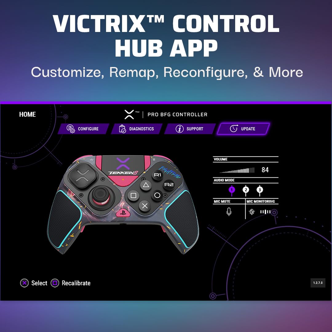 PDP Victrix Pro BFG Wireless Gaming Controller, Licensed for PlayStation, PS5/PS4/PC Gamepad, Sony 3D Audio, Modular Buttons/Triggers/Thumbstick
