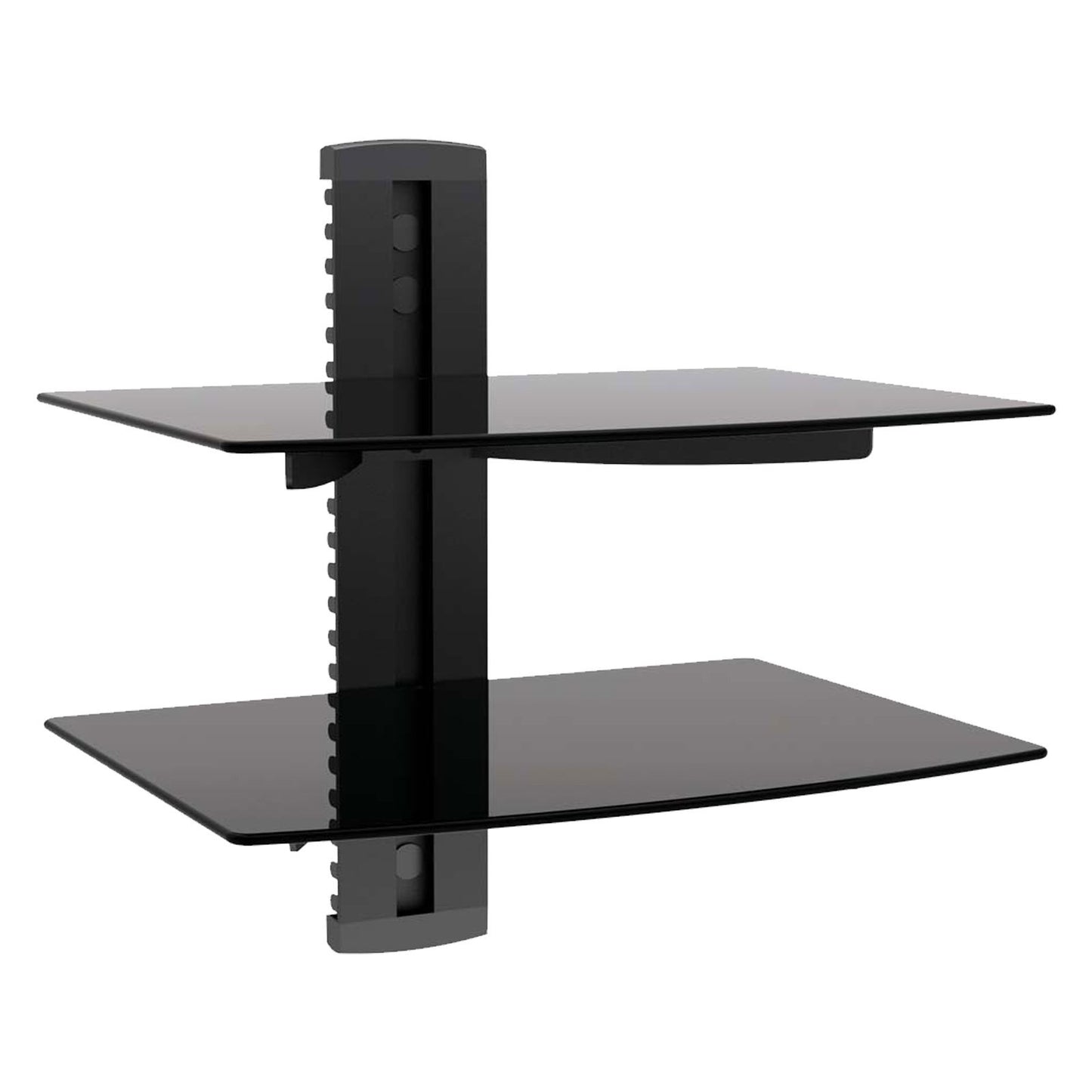 MegaMounts DVD302 Tempered Glass Double Shelf Wall Mount
