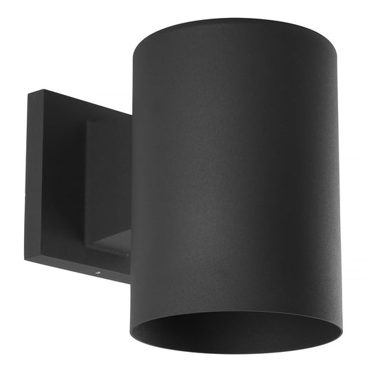Cylinder Collection 5" Modern Outdoor Wall Lantern Light Black