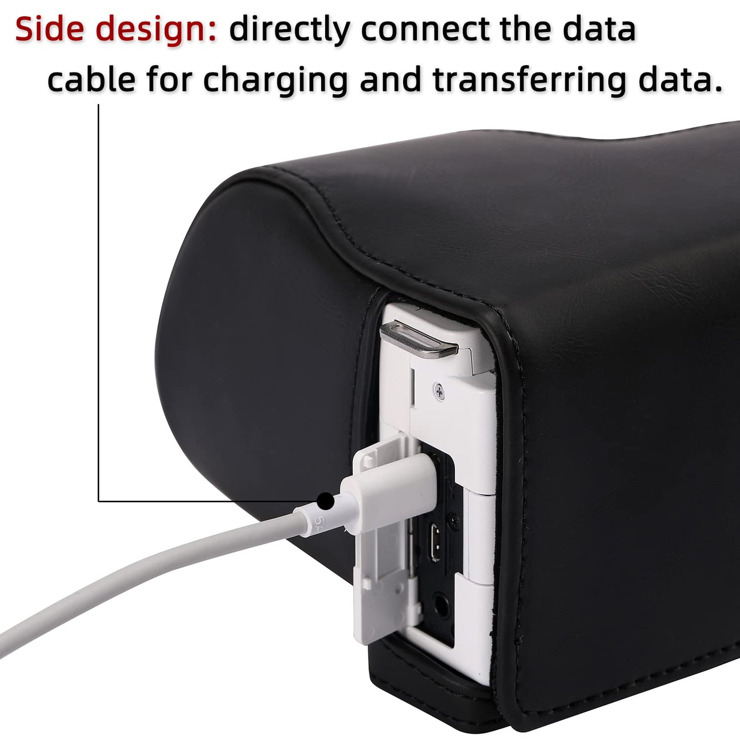 Hargedis XEVN for Sony ZV-E10 case,for Sony ZV-E10 case,Premium PU Full Body Leather Camera Case Bag for Sony Alpha ZV-E10 Fit 16-50mm Lens