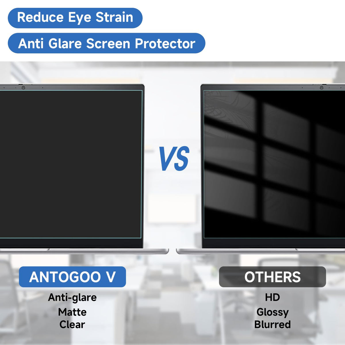 2 Pcs 14 Inch (1920x1200P) Laptop Blue Light Screen Protector, Reduce Eye Strain Anti Glare Blue Light Blocking Screen Protector for 14’’ with 16:10
