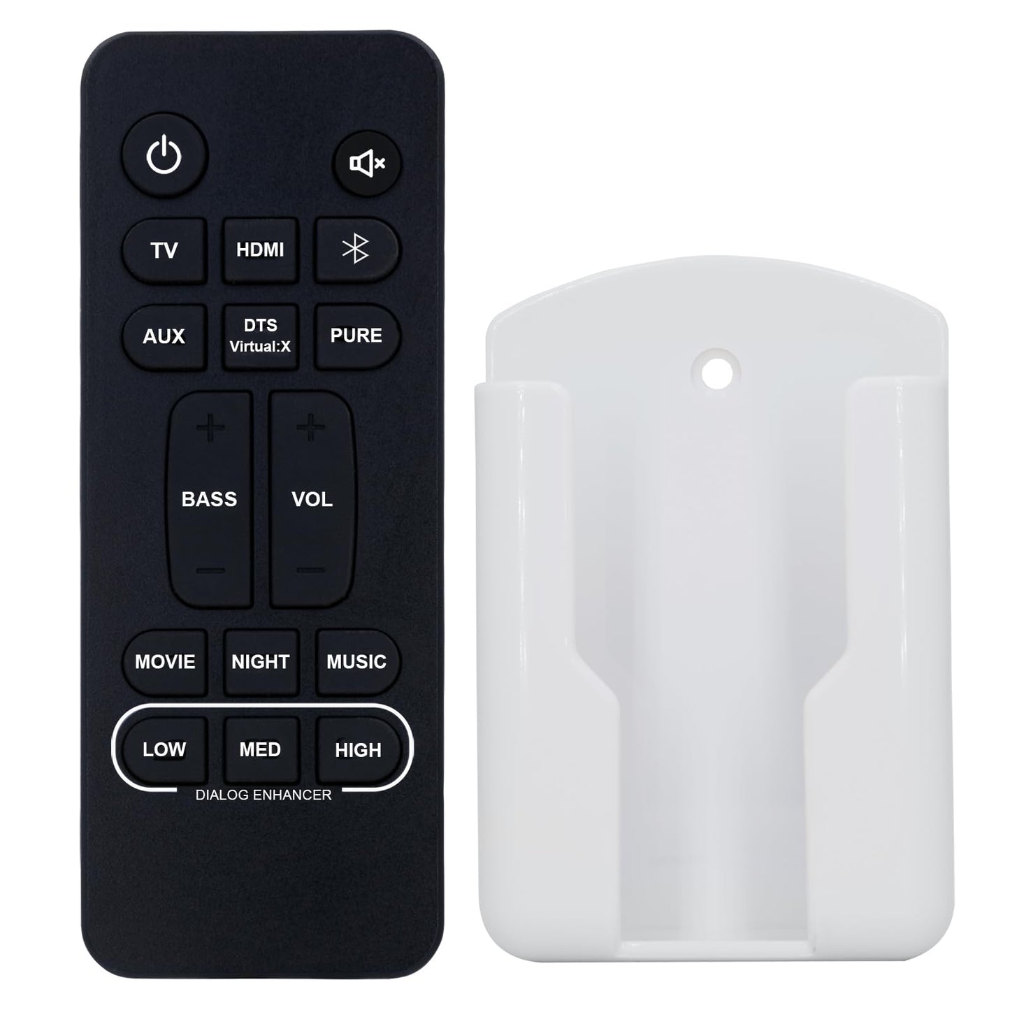 Replacement Remote Control for Denon RC1242 RC-1242 RC-1245 RC-1251 DHTS217 DHT-S217 Home Theater Soundbar (with Mounting Bracket)