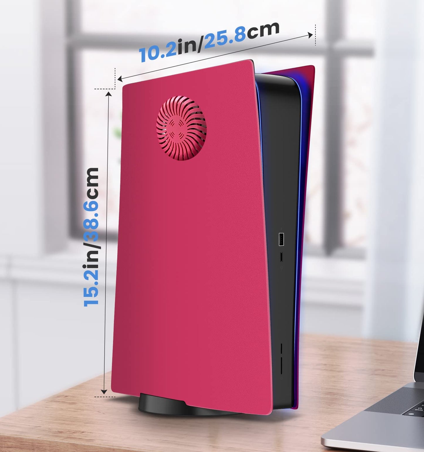 Wedorat Plate for ps5 Faceplate Cosmic Red Cooling Version Upgraded Turbo Vents Replacement Plate for PS5 Disc Edition Hard Shell Skin Plates Case ABS