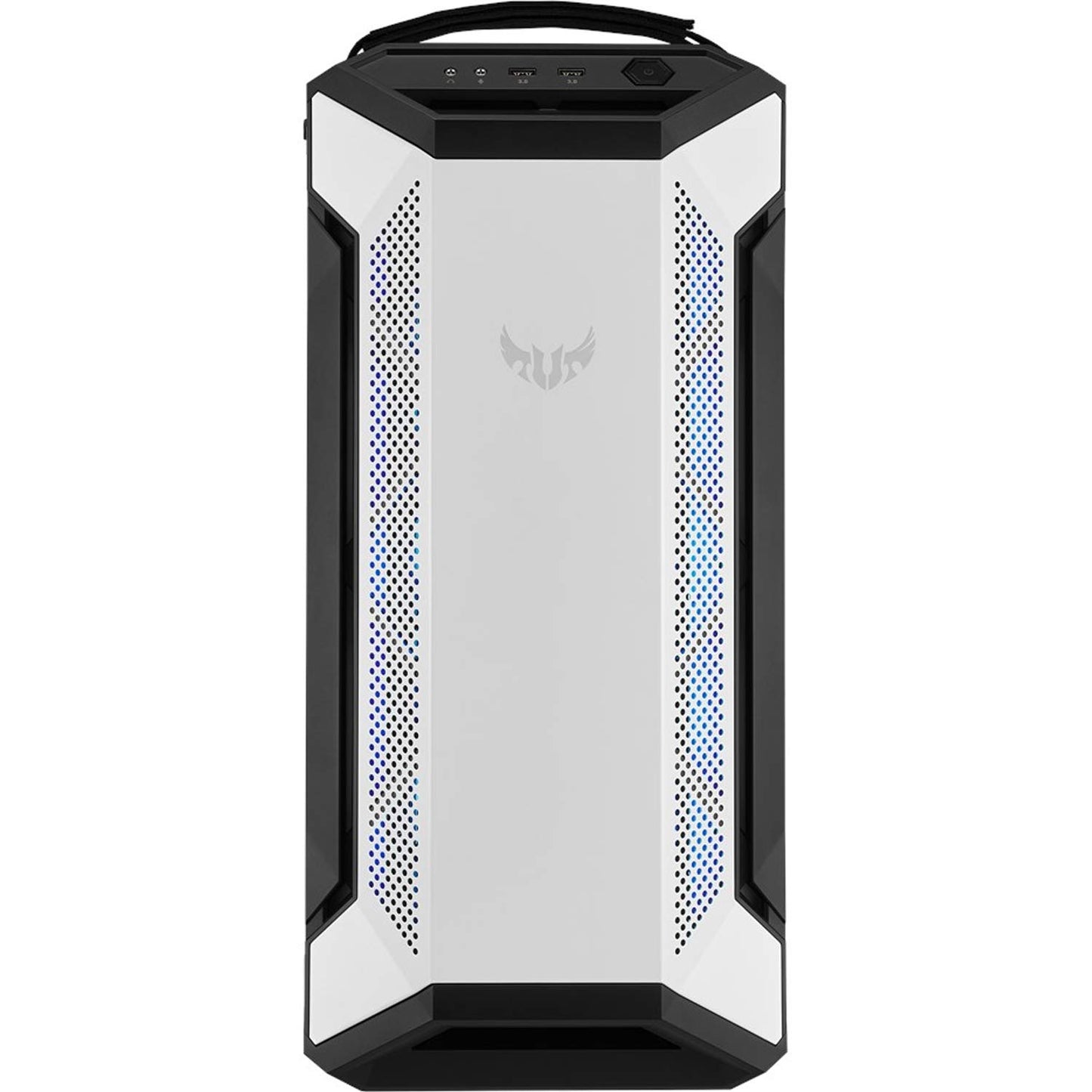 ASUS TUF Gaming GT501 White Edition Mid-Tower Gaming Case, EATX Support, Pre-Installed Four Fans, 2 x USB 3.1 Front Panel, Smoked Tempered Glass