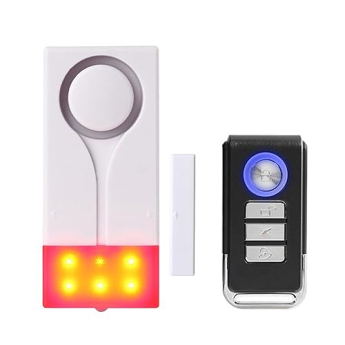 Mengshen Wireless Door Alarm with Remote Control, Anti Theft Burglar Alarm Ideal for Home, Garage, Apartment and RV, Personal Security