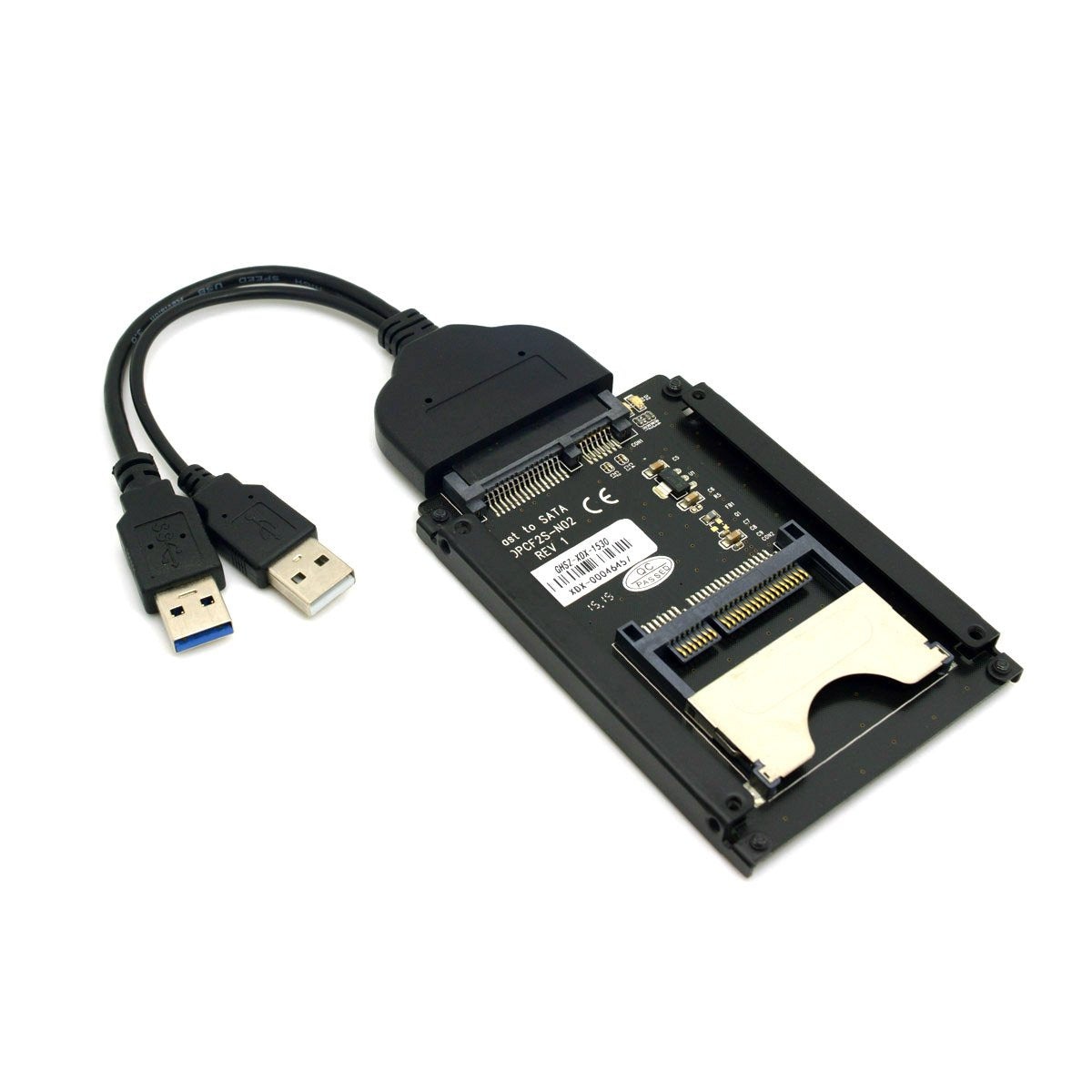 Cablecc SATA 22Pin to USB 3.0 to CFast Card Adapter 2.5 inch Hard Disk Case SSD HDD CFast Card Reader for PC Laptop