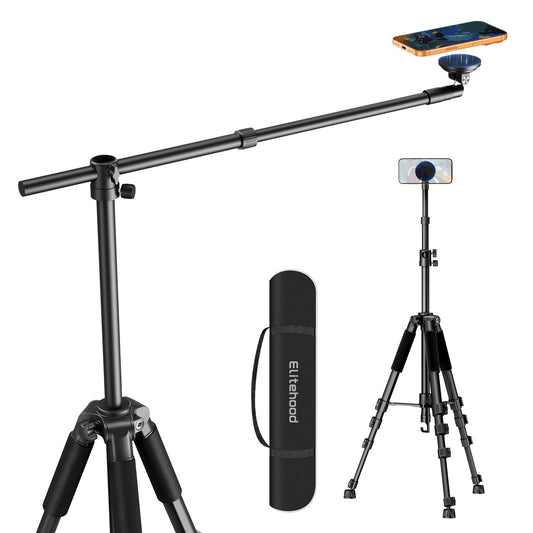 elitehood Magnetic Overhead Tripod for iPhone with 25in Long Extendable Arm
