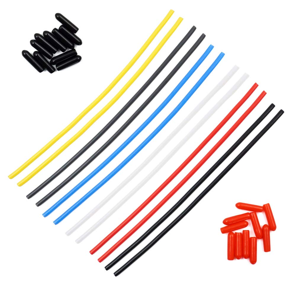 12pcs Plastic Protection Antenna Tube with Caps for RC Cars FPV Drone Receiver Antenna Frsky XM+ X4R X4RSB