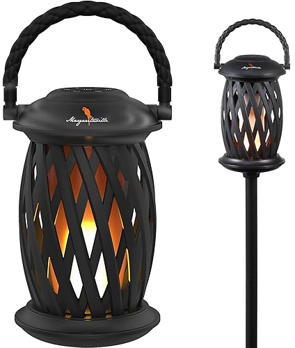 Margaritaville Tiki Torch - Waterproof Bluetooth Speaker, Portable Party Speaker with Flickering LED Lights, Perfect for Travel, Parties, Yards,