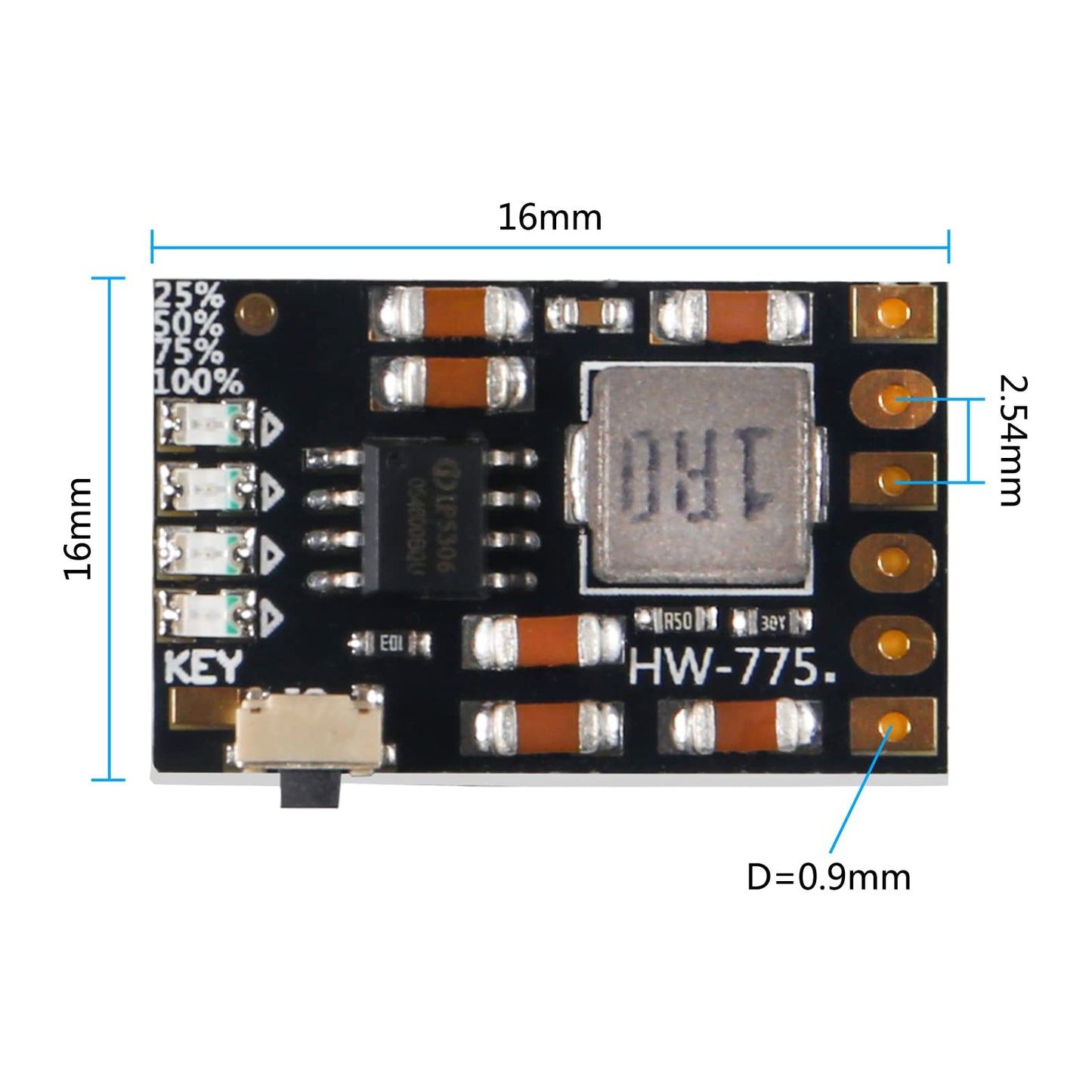 QCCAN 10pcs 2A 5V Charge Discharge Integrated Module 3.7V 4.2V Lithium Battery Boost Mobile Power Protection DIY Electronic PCB Board Module