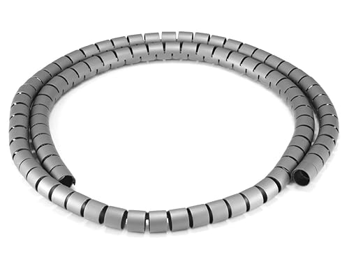 Monoprice 107023 15mm x 1.5m Spiral Wrap Bands, Gray