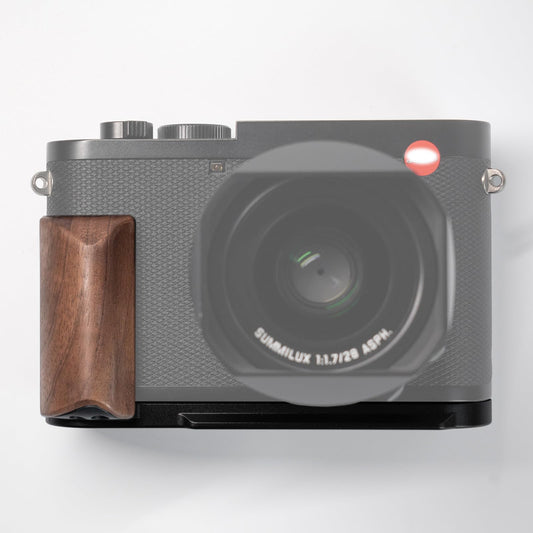Iborrys L-Shaped Camera Handle ?Compatible with Leica Q3 Camera ?Precious Vintage Solid Wood Grip | Handcrafted by Experienced Artisans (Walnut)