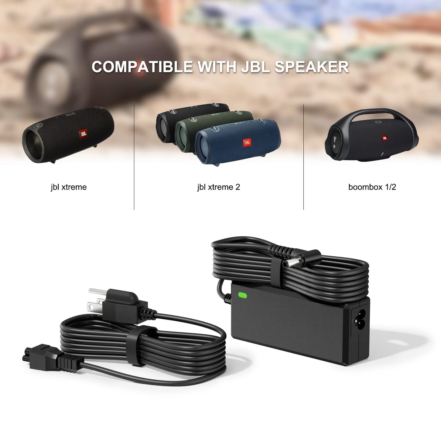19V Replacment for JBL Xtreme 2 Charger Compatible with JBL Xtreme, Xtreme 2, Boombox 1/2, Extreme Portable Wireless Bluetooth Waterproof Speaker