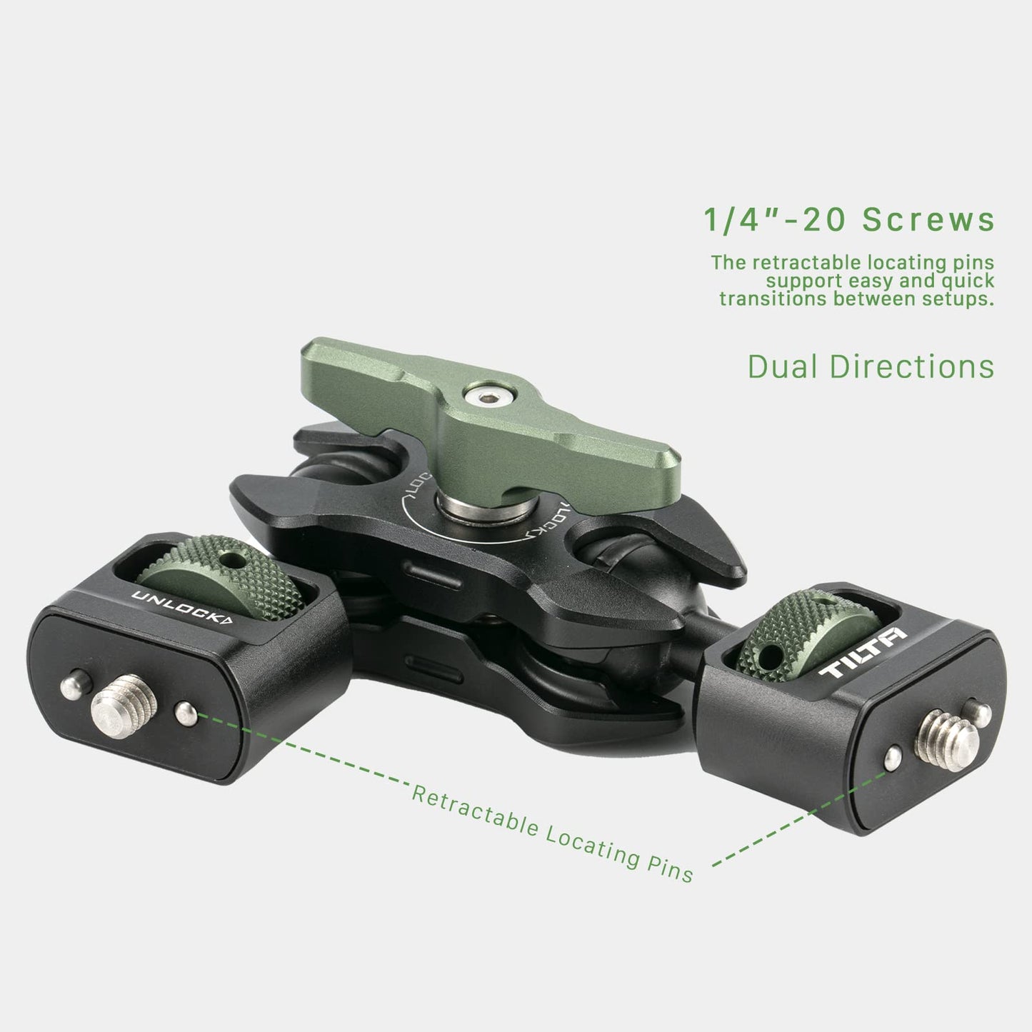 Tilta Mini Articulating Arm | Mount Camera Accessories with 1/4"-20 to 1/4"-20 (with Locating Pins) Connectors (Others Available Separately) | TA-MAA