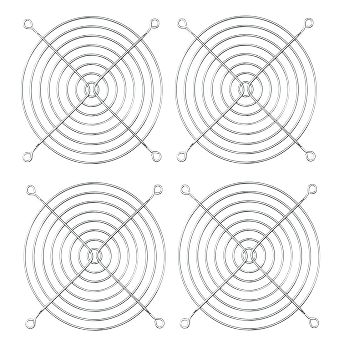 GDQLCNXB Metal Fan Grill 120mm PC Computer Fan Grill Mounting Finger Guard Protection Cover,Pack of 4