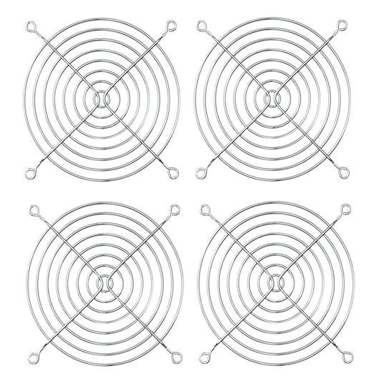 GDQLCNXB Metal Fan Grill 120mm PC Computer Fan Grill Mounting Finger Guard Protection Cover,Pack of 4